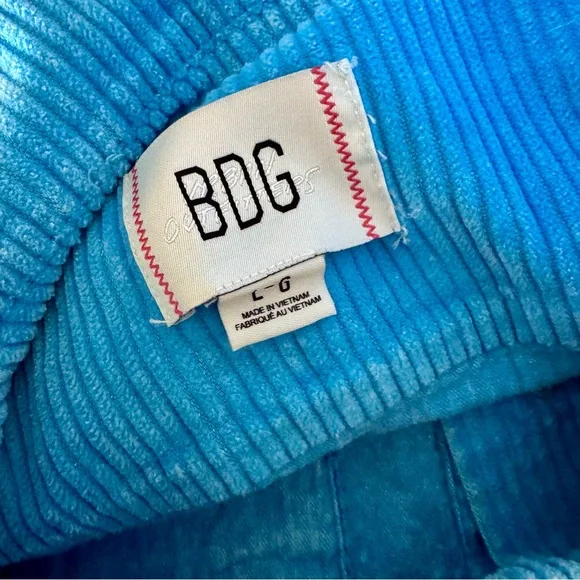 Urban Outfitters BDG blue corduroy cropped jacket L - Picture 13 of 16